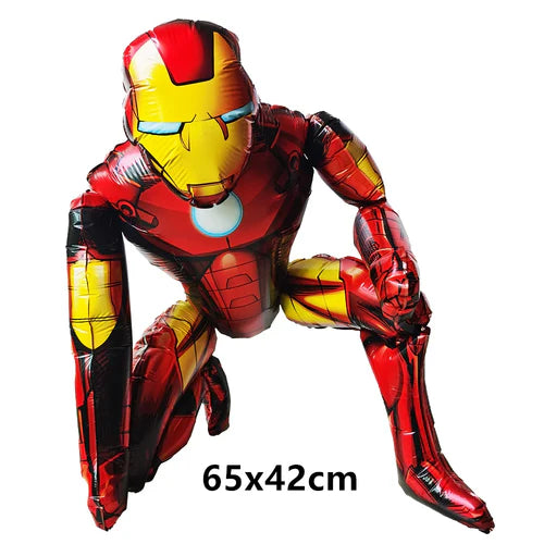65x42cm Big 3D Spiderman Iron Man Balloons Standing Aluminum Foil