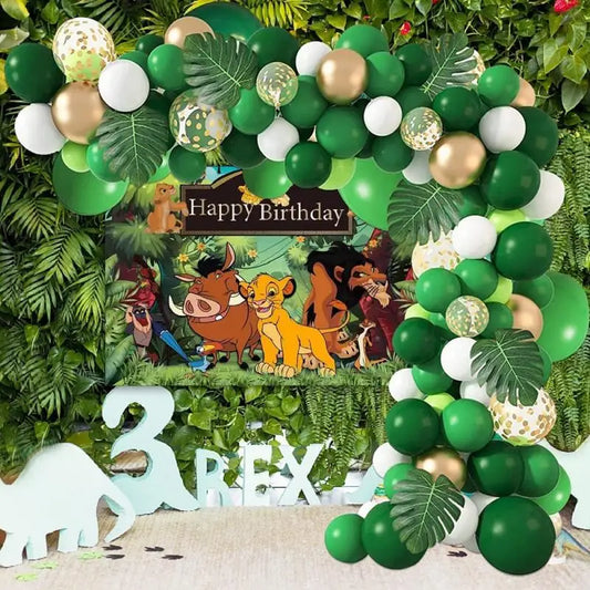 108Pcs Lion King Balloons Arch Garland Kit Latex Balloons Supplies The