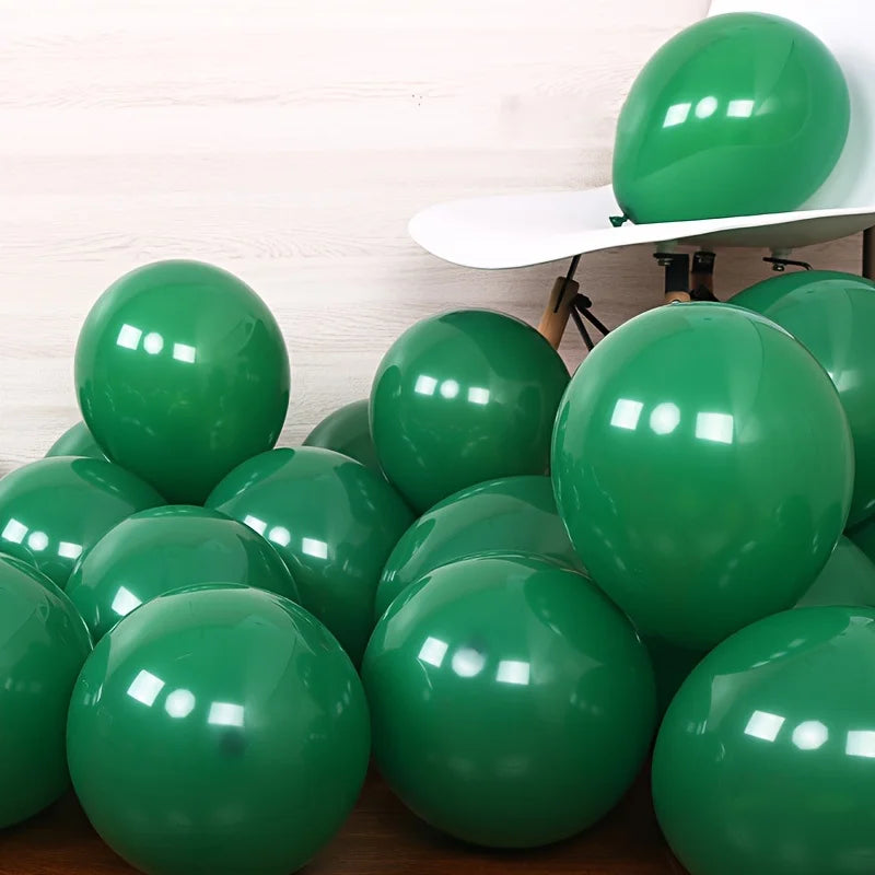 128pcs Football Theme Balloons Green White Black Garland Arch