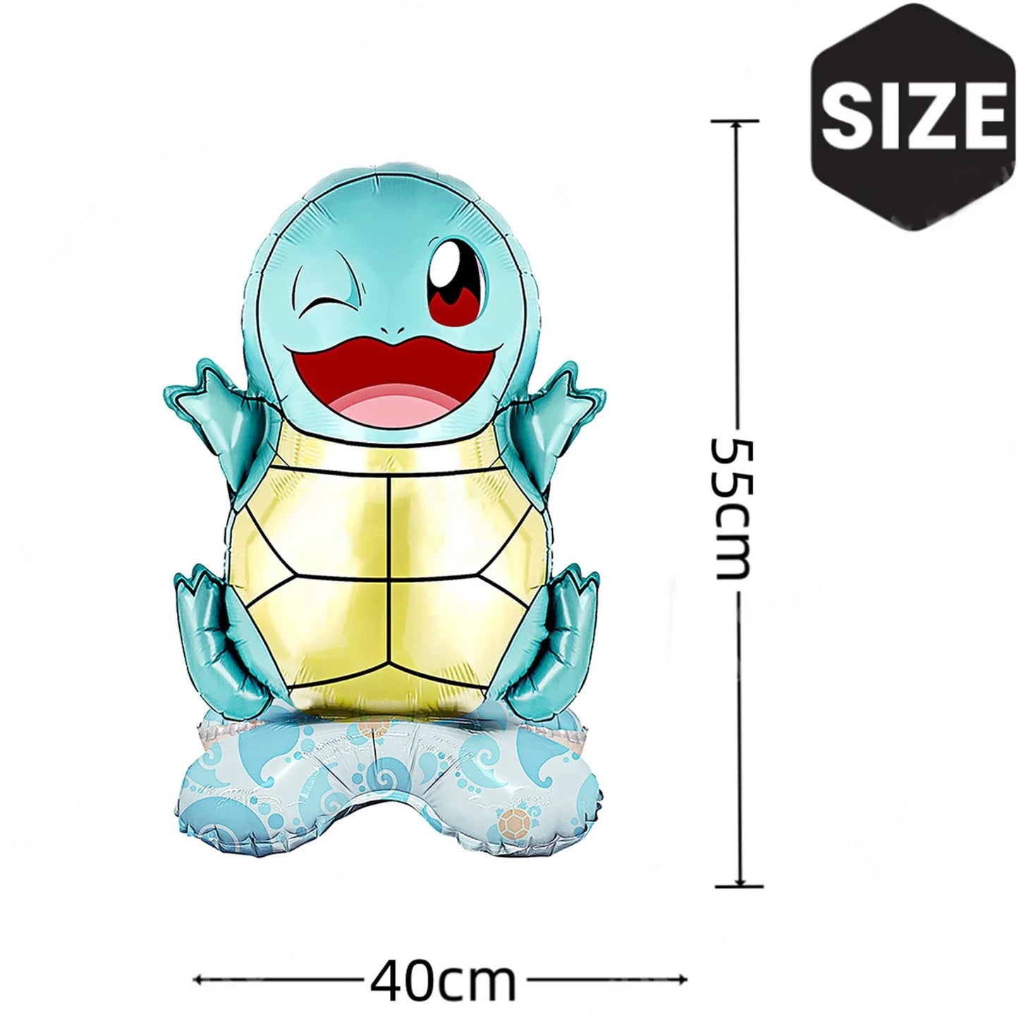 FUNISM 4Pcs Standing Pokemon Balloon Cartoon Pikachu Squirtle Bulbasaur figure Foil Ballon Decoration Supplies Party Gift