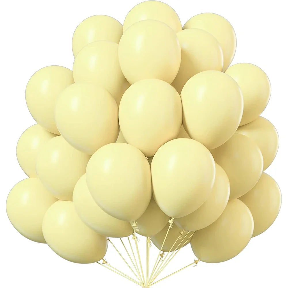 10/20/30pcs Yellow Balloons Pastel Lemon Mustard Yellow Ballon Birthday Party Helium Latex Globos Baby Shower Wedding Decoration