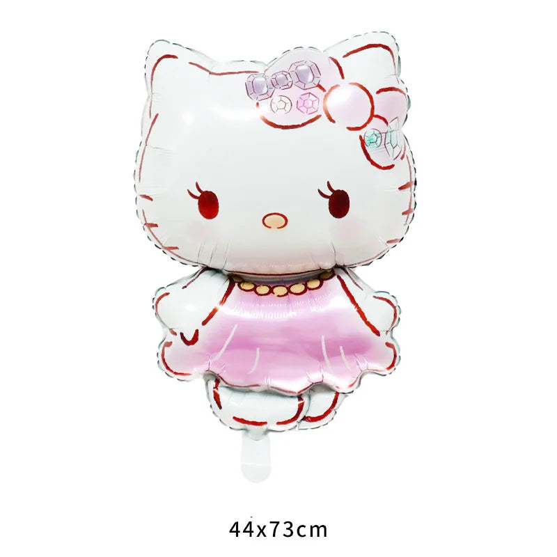 Cartoon Cute Angel Hello Kitty Foil Balloon for Children's Happy Birthday Party Hello Kitty Foil Balloons Baby Shower Globos