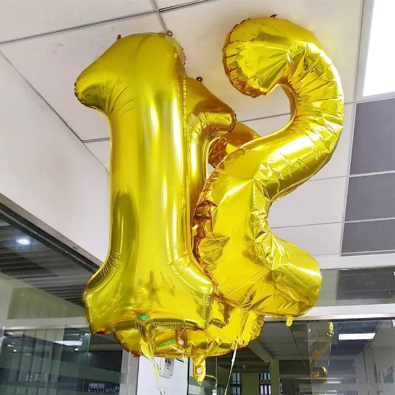 Number 40 Balloon 40 Digit Balloon Forty Blue Figure Green Globe 40th Birthday Big Large Red Rose Golden Black Colorful 32inch