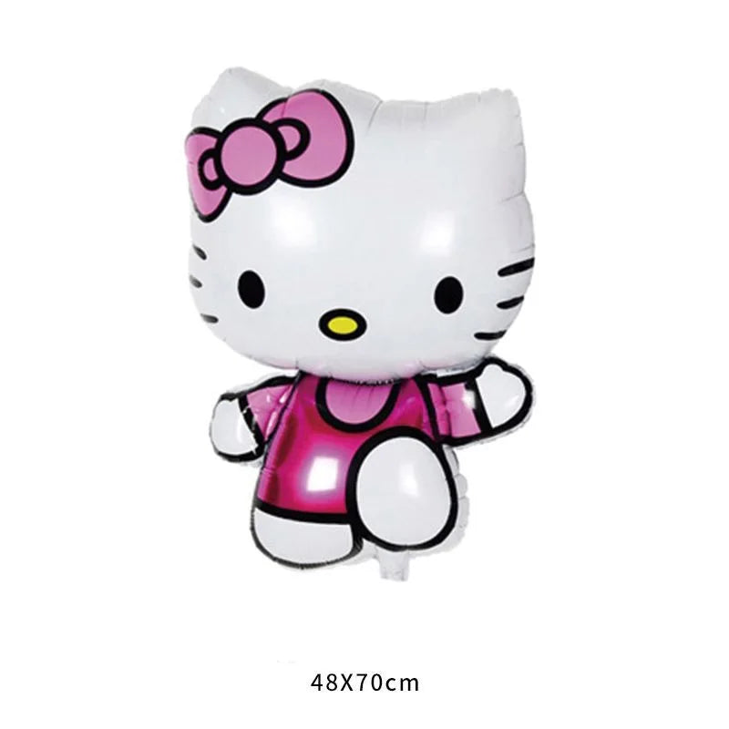 Cartoon Cute Angel Hello Kitty Foil Balloon for Children's Happy Birthday Party Hello Kitty Foil Balloons Baby Shower Globos