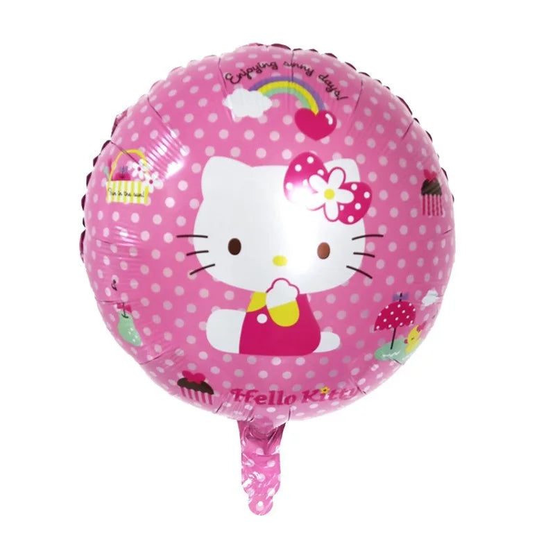 Cartoon Cute Angel Hello Kitty Foil Balloon for Children's Happy Birthday Party Hello Kitty Foil Balloons Baby Shower Globos
