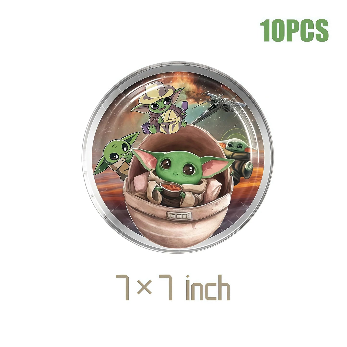 Cute Yodaes Baby Birthday Party Decorations Cup Plate Napkin Cake Topper Tablecloth Balloon Banner Favors Kids Boys Baby Shower