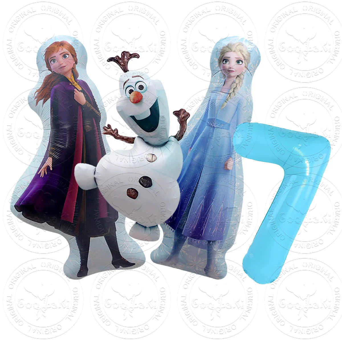 Frozen Queen Theme Foil Balloon Set 32inch Blue Number Foil Balloon Elsa Anna Olaf Balloon Baby Shower Birthday Party Decoration