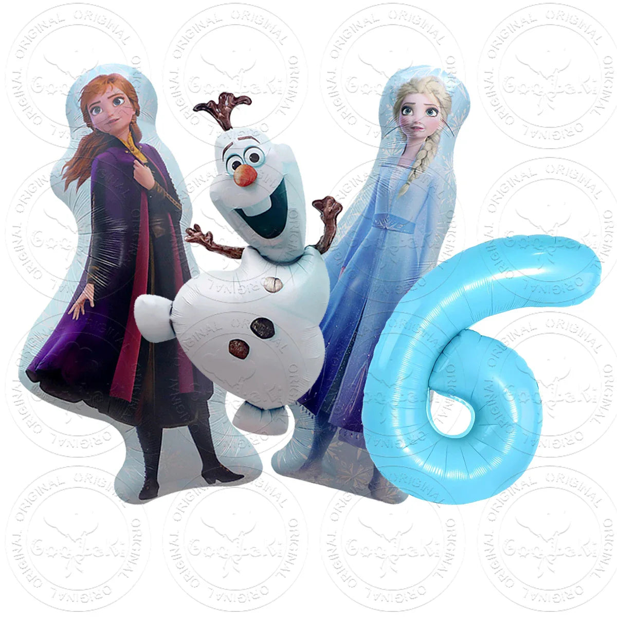 Frozen Queen Theme Foil Balloon Set 32inch Blue Number Foil Balloon Elsa Anna Olaf Balloon Baby Shower Birthday Party Decoration