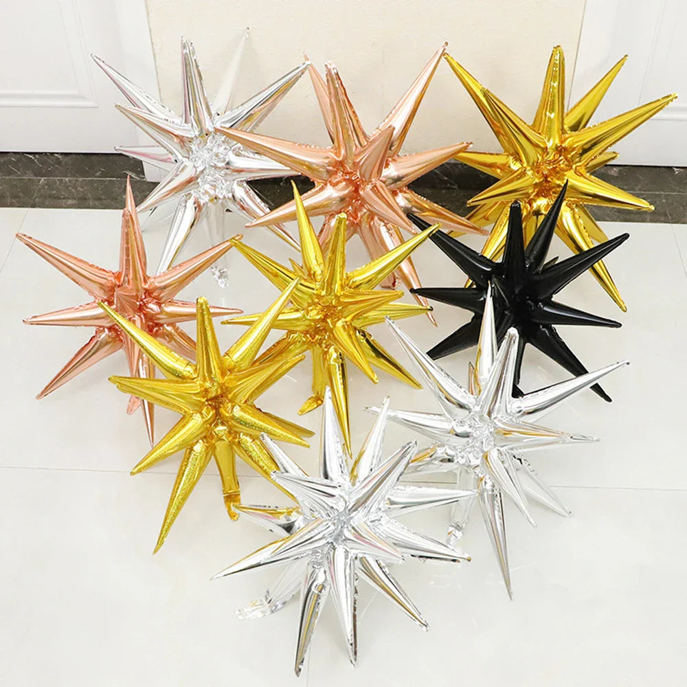 3/5/7pcs 22-inch Explosion Star Balloon Gold Pink Aluminum Foil Balloons Birthday Wedding Party Decorations Baby Shower Supplies