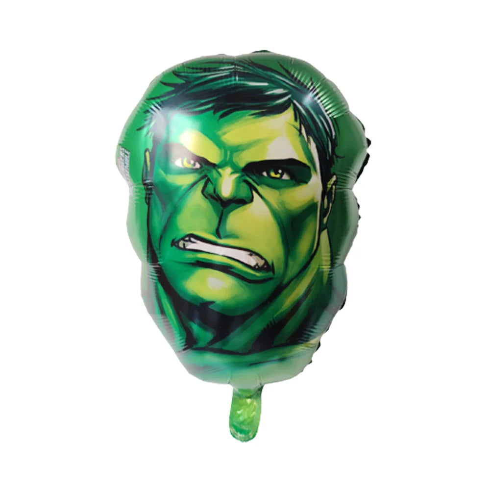 20/50Pcs Cartoon Hero Head Foil Balloons Birthday Party Decoration Iron Man Captain America Spider Man Hulk Balloon Set Supplies