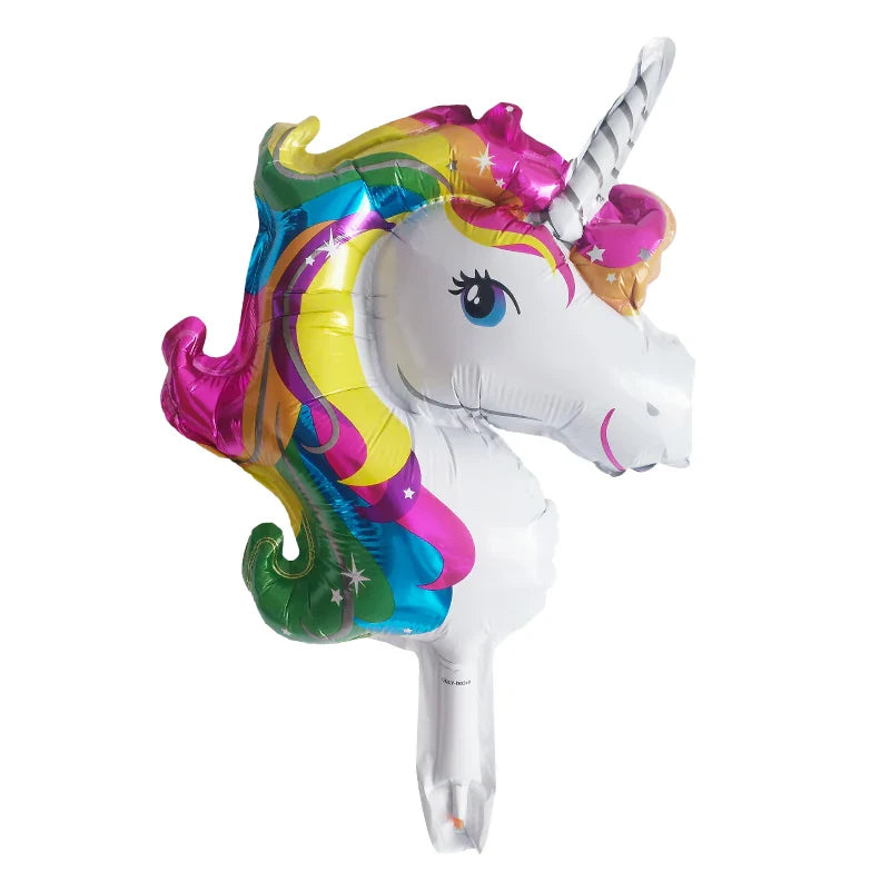 10pcs MiNi Unicorn Foil Balloons Birthday Theme Party Decoration Kids Toys Air Globos Baby Shower Wedding Decoration Supplies