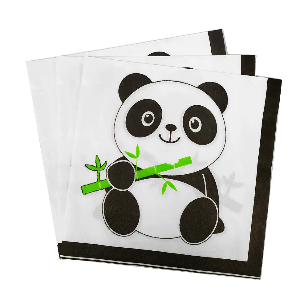 Cartoon Panda Animal Green 32inch Foil Number Balloon Set Children Birthday Party DIY Decoration Baby Shower Kids Animal Balloon