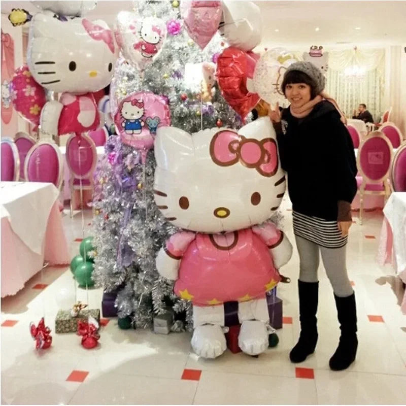 116x68cm Cute Hello Kitty Foil Balloons Set Kids Birthday Party Decorations Baby Shower DIY Supplies Girl Photo Props Gifts