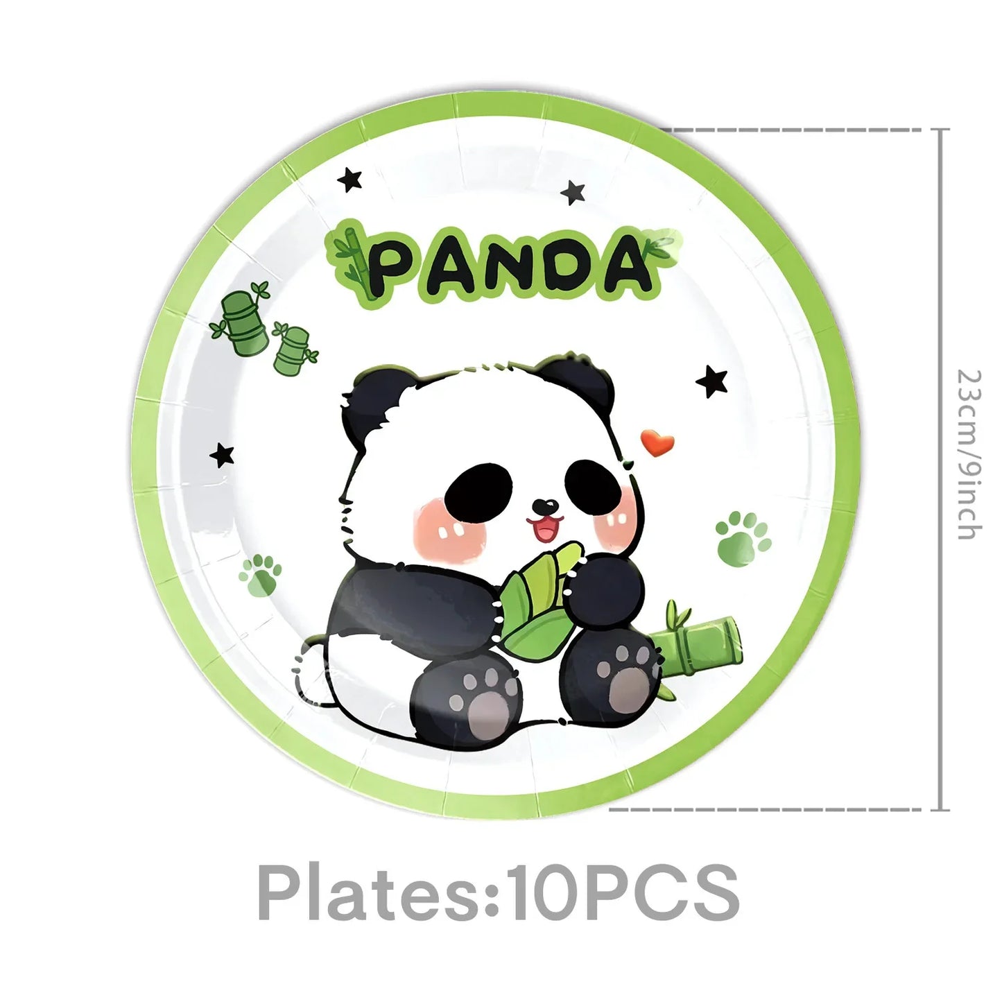 Cartoon Panda Animal Green 32inch Foil Number Balloon Set Children Birthday Party DIY Decoration Baby Shower Kids Animal Balloon