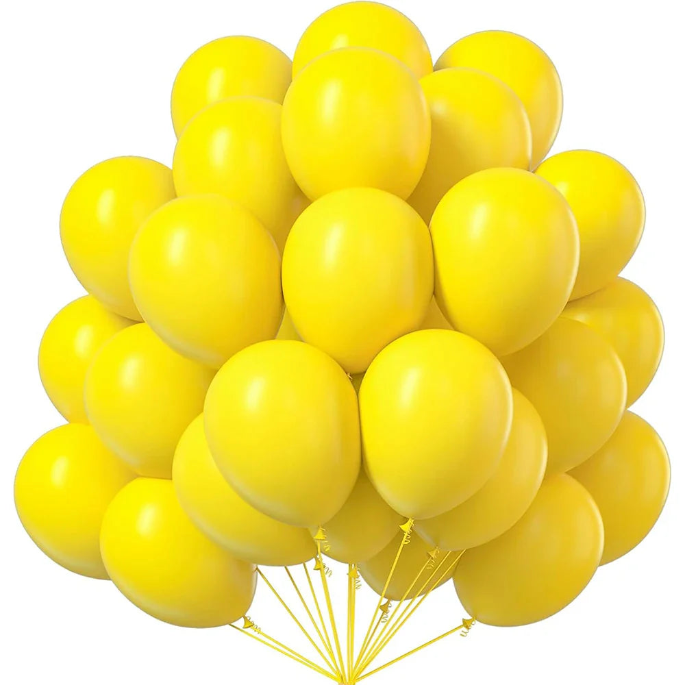 10/20/30pcs Yellow Balloons Pastel Lemon Mustard Yellow Ballon Birthday Party Helium Latex Globos Baby Shower Wedding Decoration