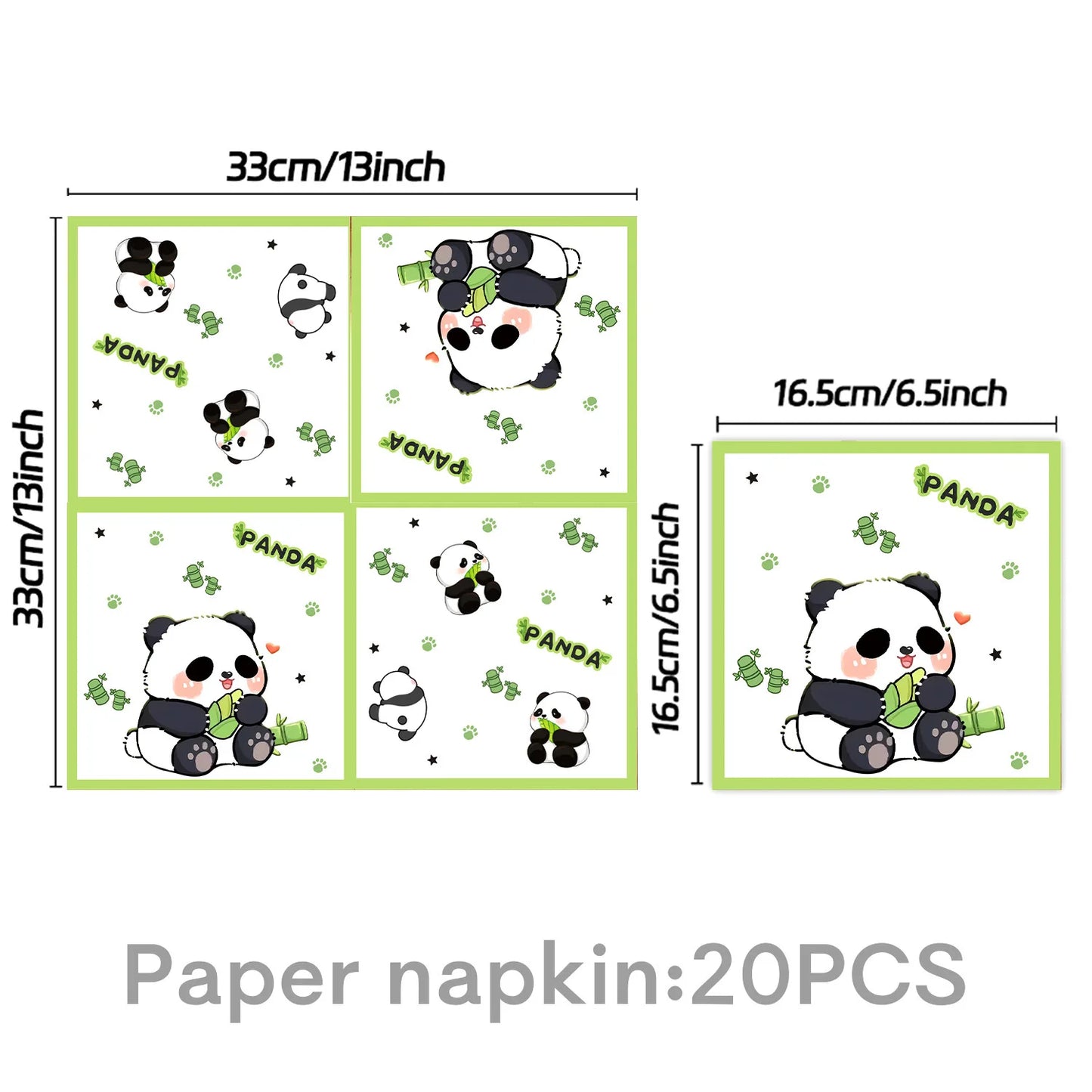 Cartoon Panda Animal Green 32inch Foil Number Balloon Set Children Birthday Party DIY Decoration Baby Shower Kids Animal Balloon