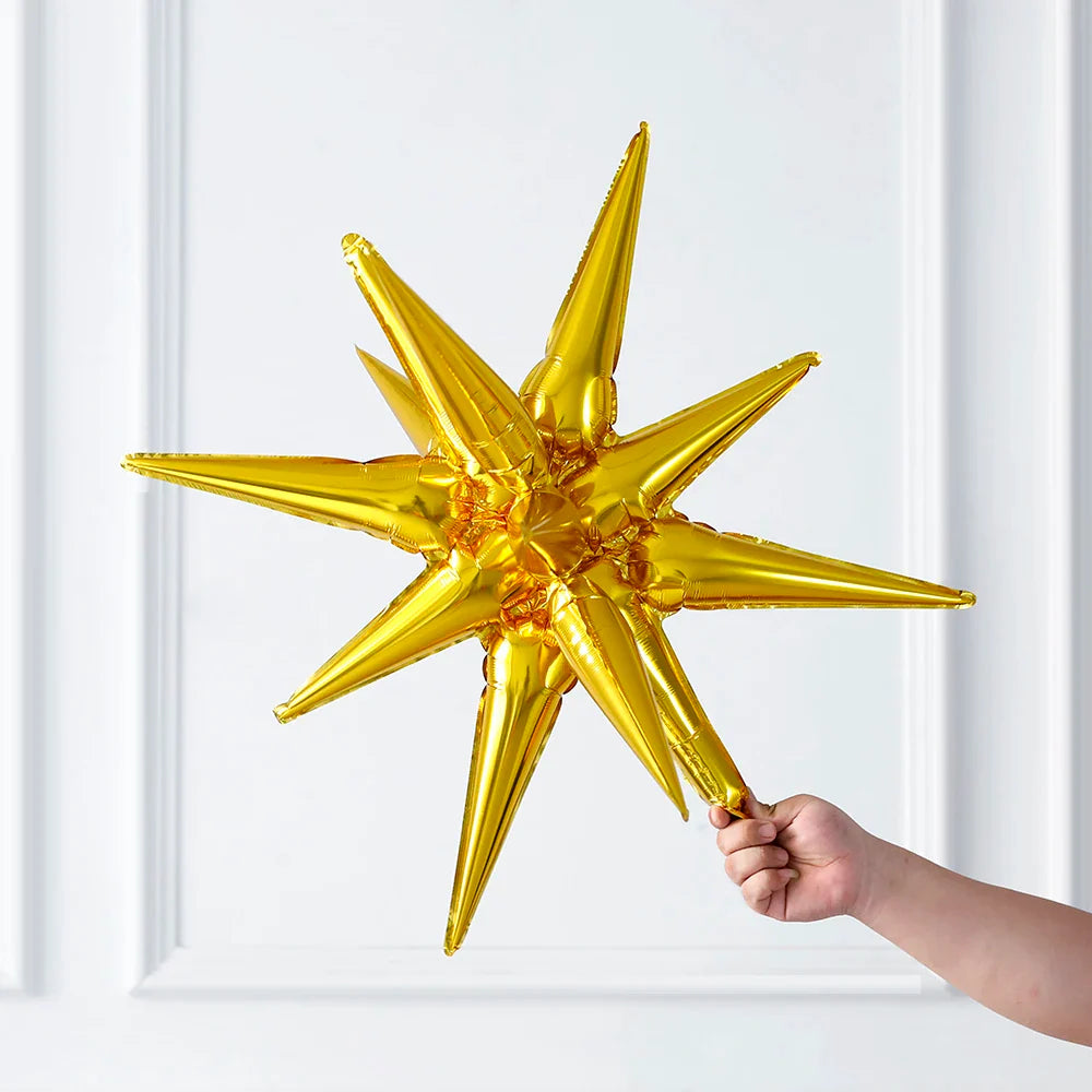 3/5/7pcs 22-inch Explosion Star Balloon Gold Pink Aluminum Foil Balloons Birthday Wedding Party Decorations Baby Shower Supplies