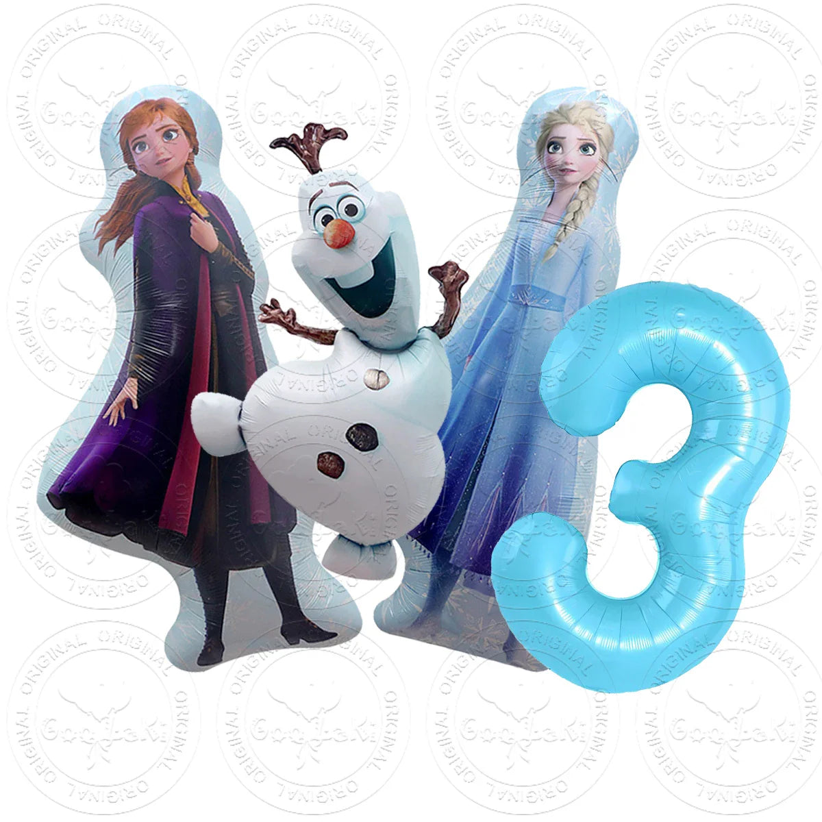 Frozen Queen Theme Foil Balloon Set 32inch Blue Number Foil Balloon Elsa Anna Olaf Balloon Baby Shower Birthday Party Decoration