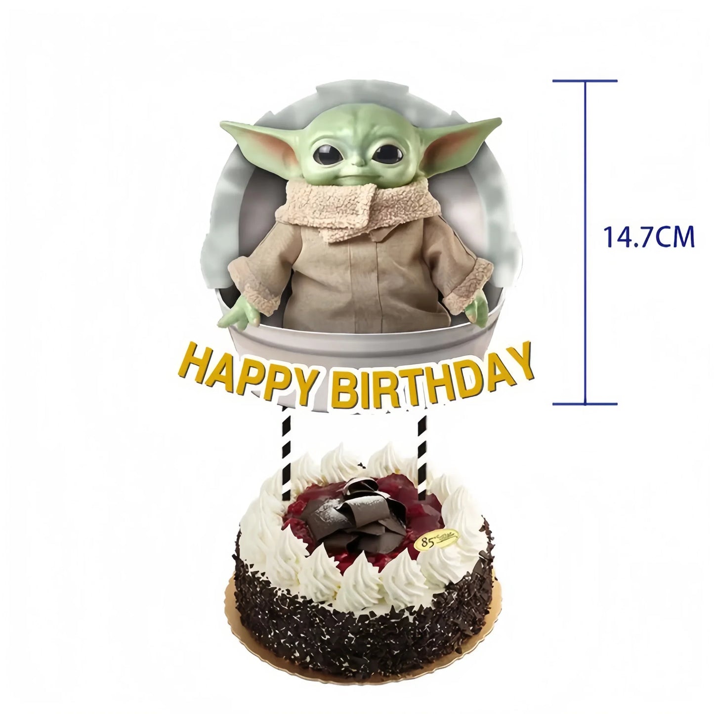 Cute Yodaes Baby Birthday Party Decorations Cup Plate Napkin Cake Topper Tablecloth Balloon Banner Favors Kids Boys Baby Shower