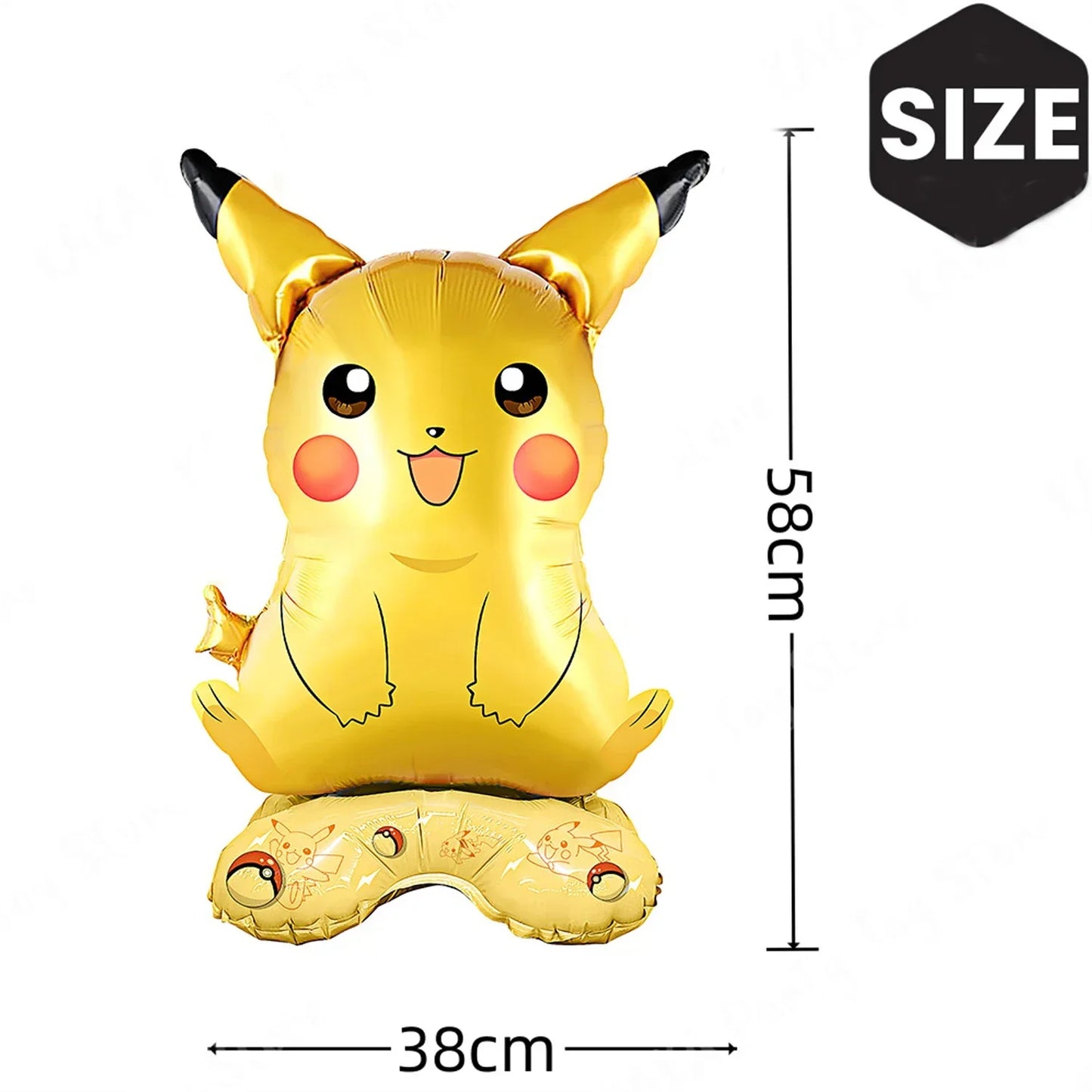 FUNISM 4Pcs Standing Pokemon Balloon Cartoon Pikachu Squirtle Bulbasaur figure Foil Ballon Decoration Supplies Party Gift
