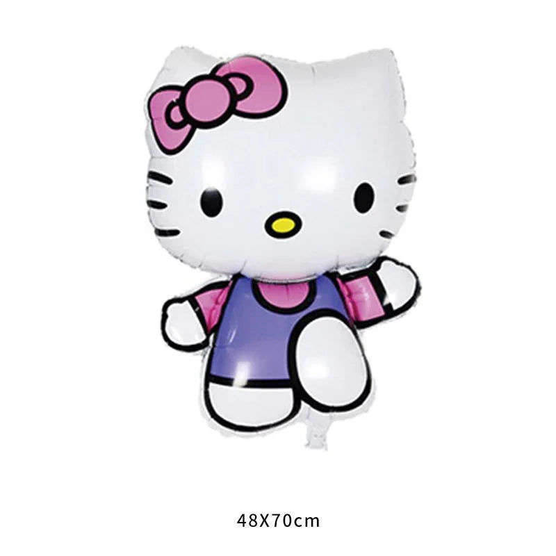 Cartoon Cute Angel Hello Kitty Foil Balloon for Children's Happy Birthday Party Hello Kitty Foil Balloons Baby Shower Globos