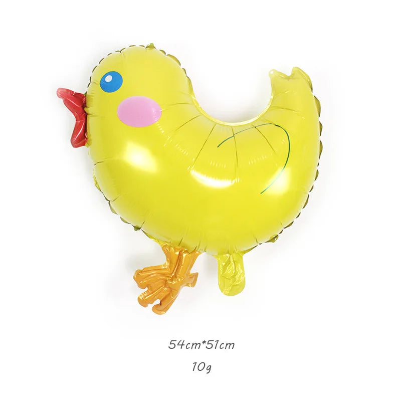 7pcs Farm Animal Balloons for Farm Birthday Party Decorations Supplies Cow Donkey Sheep Pig Chicken Foil Balloon Baby Shower