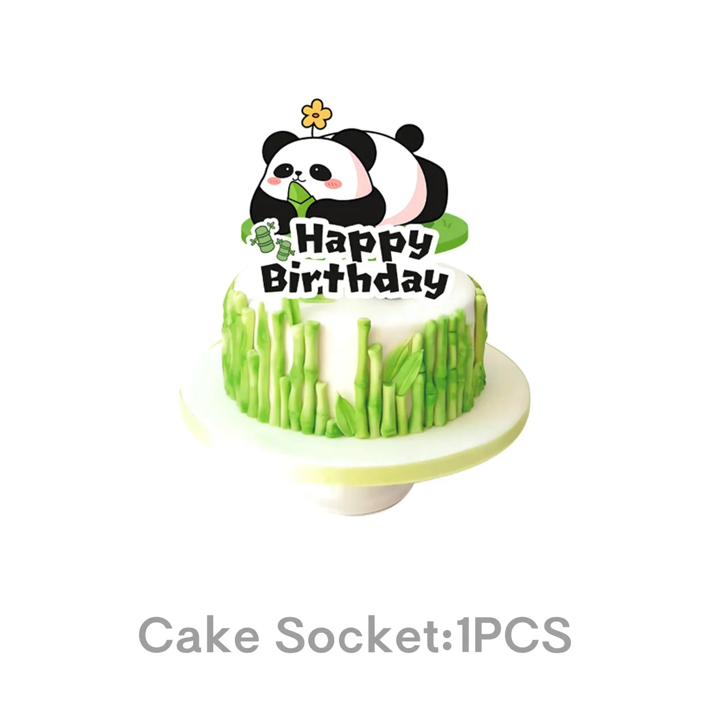 Cartoon Panda Animal Green 32inch Foil Number Balloon Set Children Birthday Party DIY Decoration Baby Shower Kids Animal Balloon