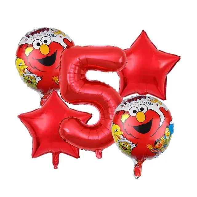 Cute S&Sesames Street Birthday Party Decorations Moster Theme Tableware Cake Topper Balloon Party Favors Kids Baby Shower Decor