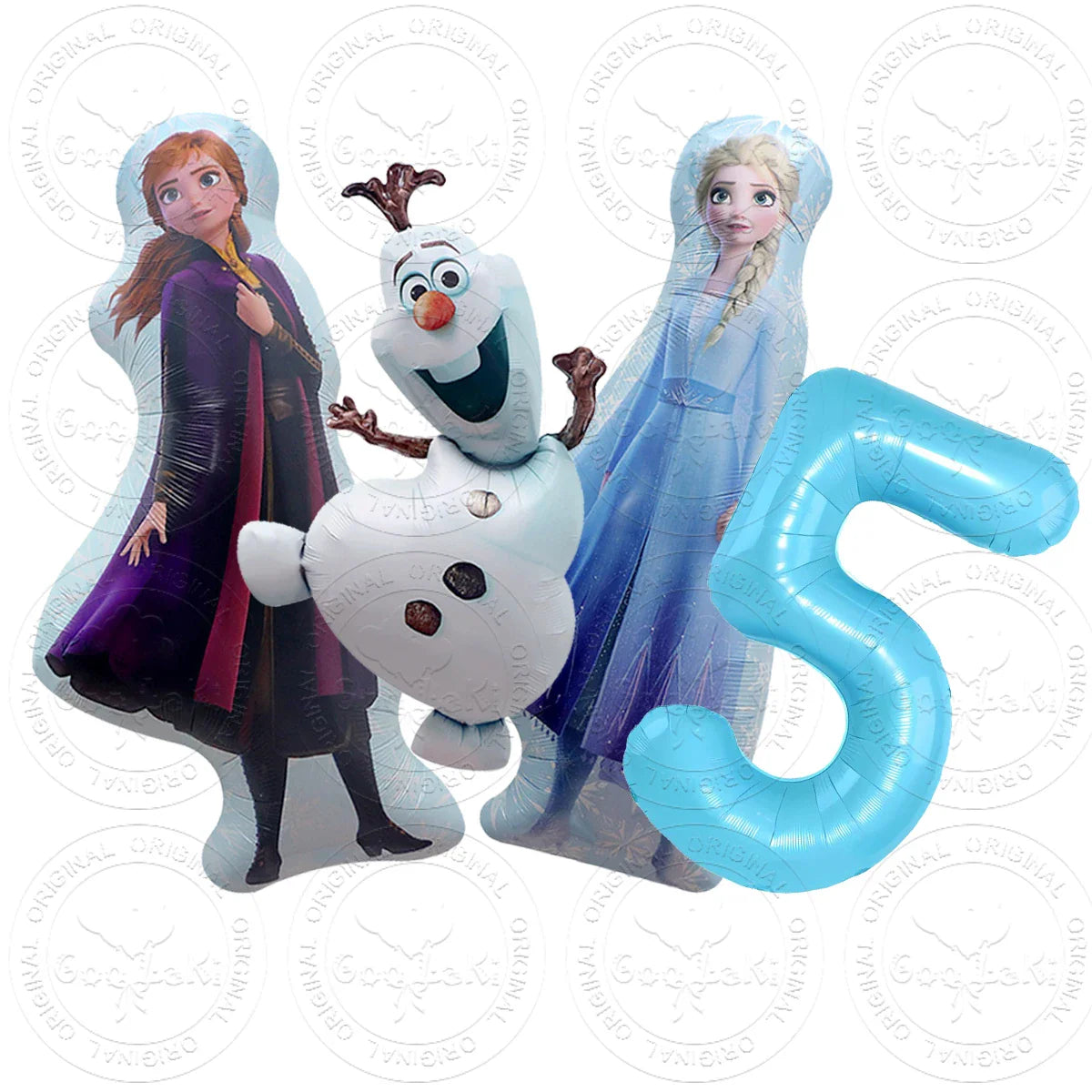 Frozen Queen Theme Foil Balloon Set 32inch Blue Number Foil Balloon Elsa Anna Olaf Balloon Baby Shower Birthday Party Decoration