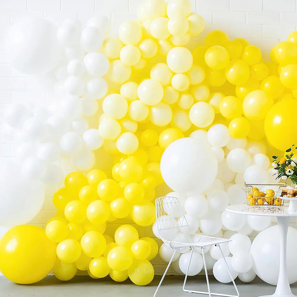 10/20/30pcs Yellow Balloons Pastel Lemon Mustard Yellow Ballon Birthday Party Helium Latex Globos Baby Shower Wedding Decoration