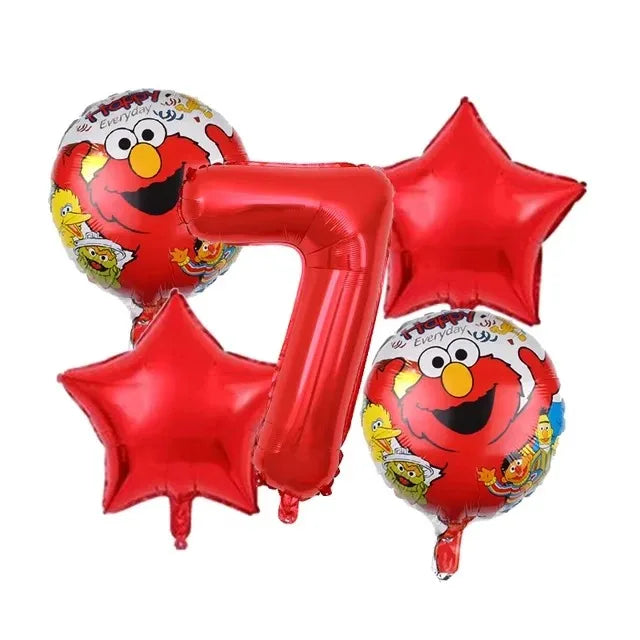Cute S&Sesames Street Birthday Party Decorations Moster Theme Tableware Cake Topper Balloon Party Favors Kids Baby Shower Decor
