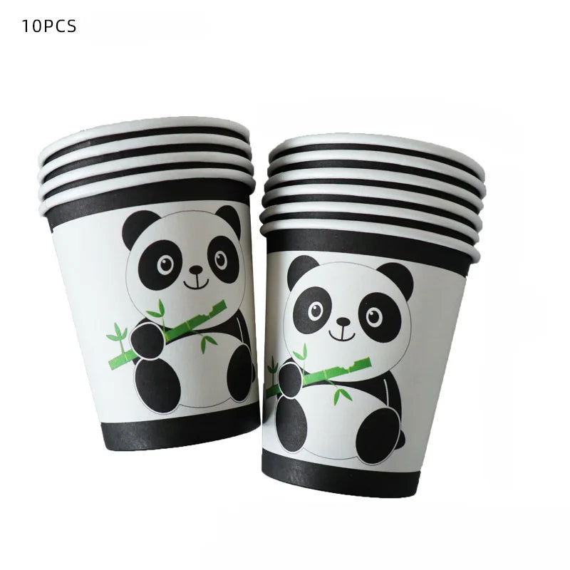 Cartoon Panda Animal Green 32inch Foil Number Balloon Set Children Birthday Party DIY Decoration Baby Shower Kids Animal Balloon