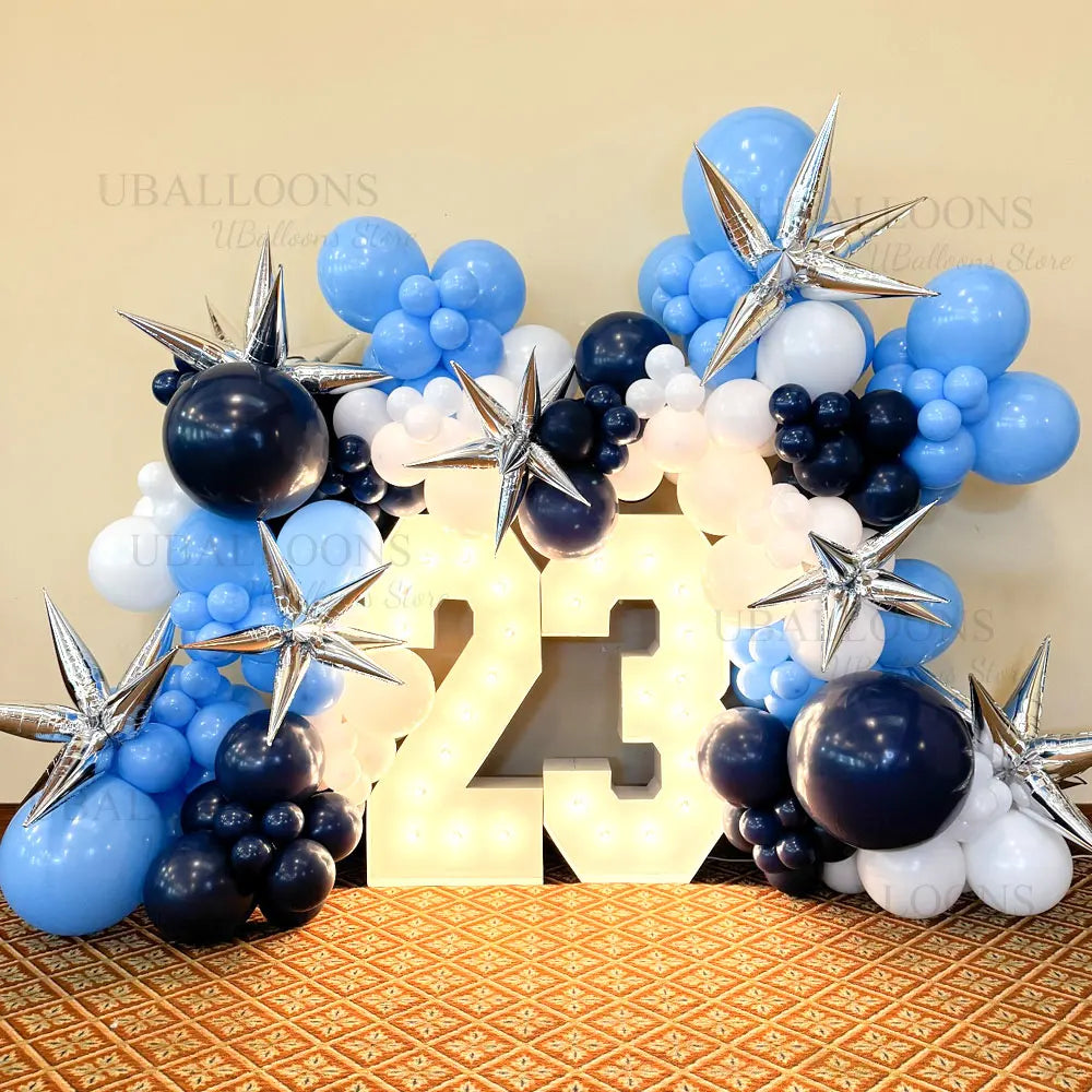 12 Point Metal Starburst Balloons Metallic Silver Gold Explosion Star Foil Balloons for Birthday Wedding Christmas Party Decor