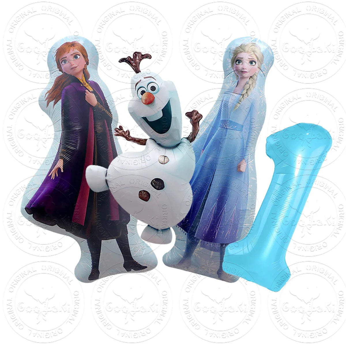 Frozen Queen Theme Foil Balloon Set 32inch Blue Number Foil Balloon Elsa Anna Olaf Balloon Baby Shower Birthday Party Decoration