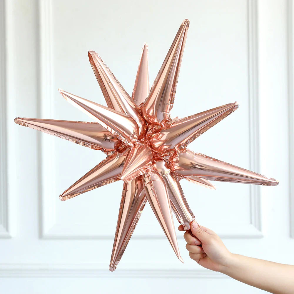 3/5/7pcs 22-inch Explosion Star Balloon Gold Pink Aluminum Foil Balloons Birthday Wedding Party Decorations Baby Shower Supplies