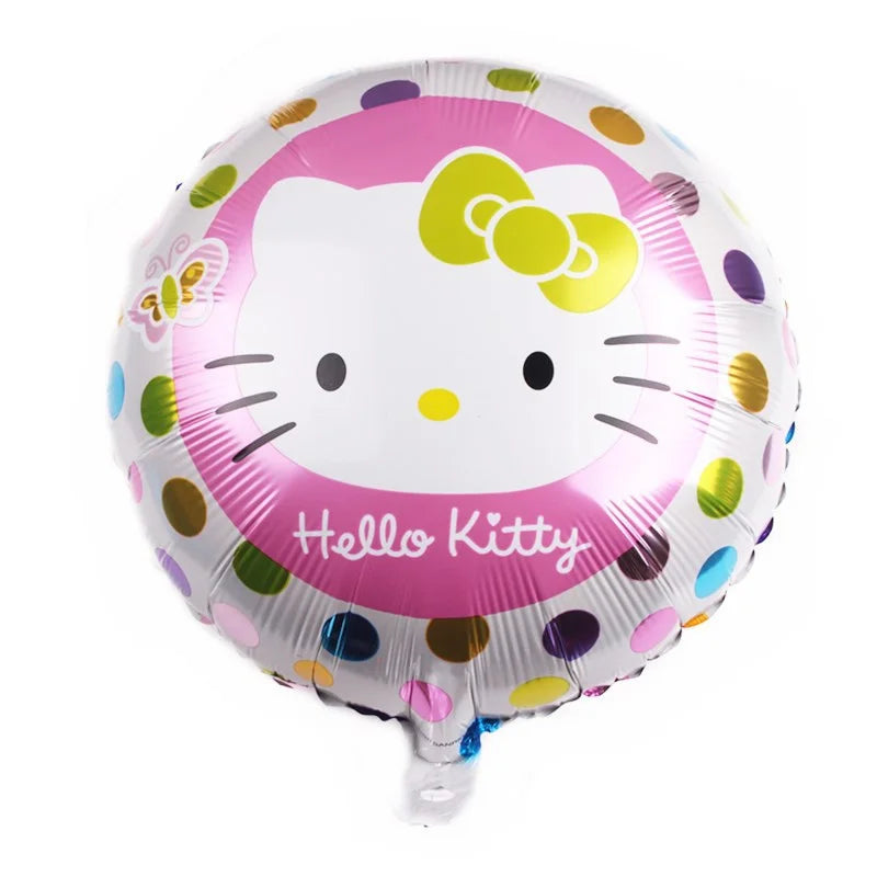Cartoon Cute Angel Hello Kitty Foil Balloon for Children's Happy Birthday Party Hello Kitty Foil Balloons Baby Shower Globos
