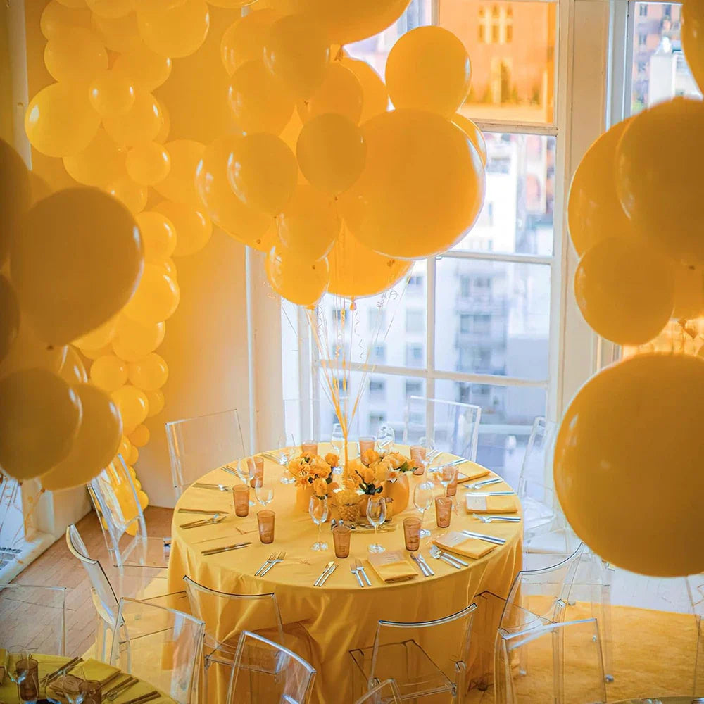 10/20/30pcs Yellow Balloons Pastel Lemon Mustard Yellow Ballon Birthday Party Helium Latex Globos Baby Shower Wedding Decoration