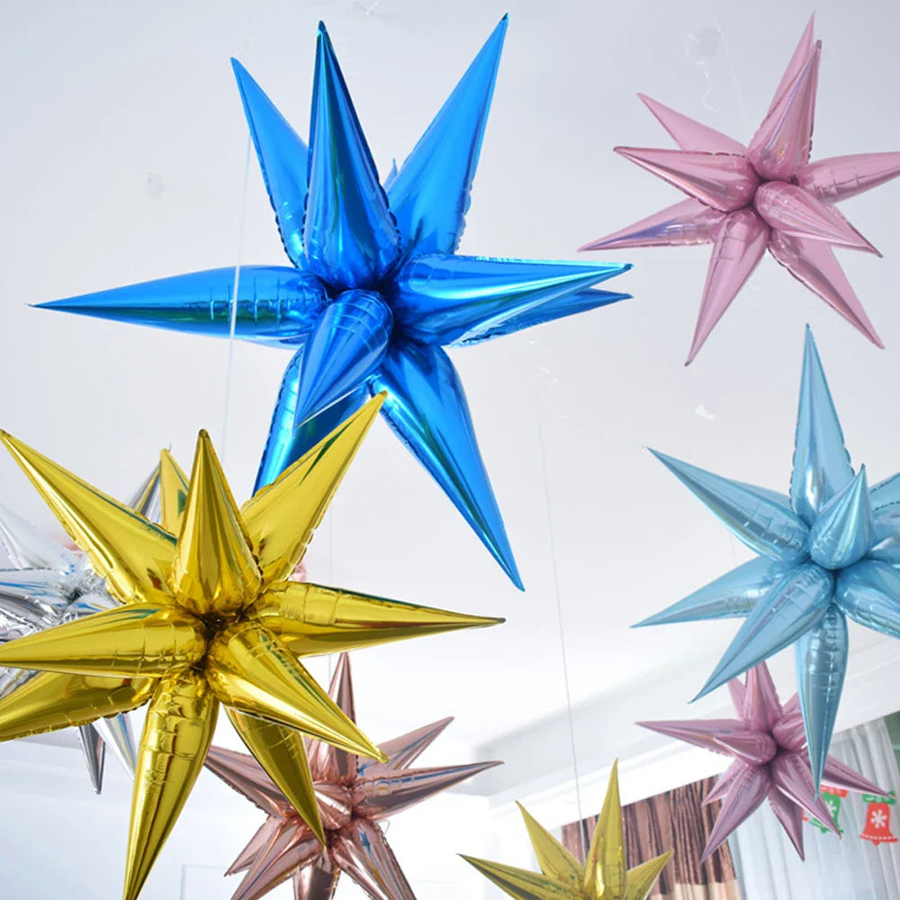 3/5/7pcs 22-inch Explosion Star Balloon Gold Pink Aluminum Foil Balloons Birthday Wedding Party Decorations Baby Shower Supplies