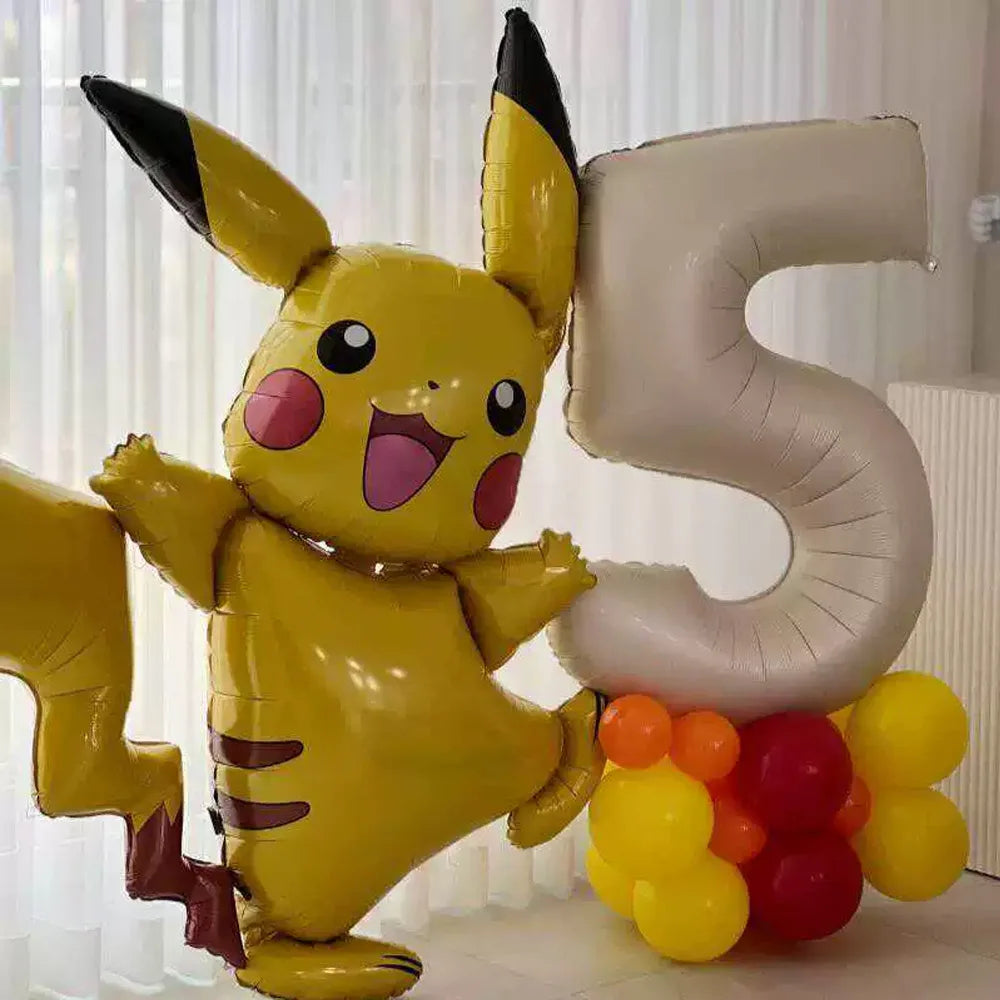 Pokemon Balloon Children Happy Birthday Party Decoration Pikachu Charmander Anime Figure Balloons Cute Cartoon Party Supplies