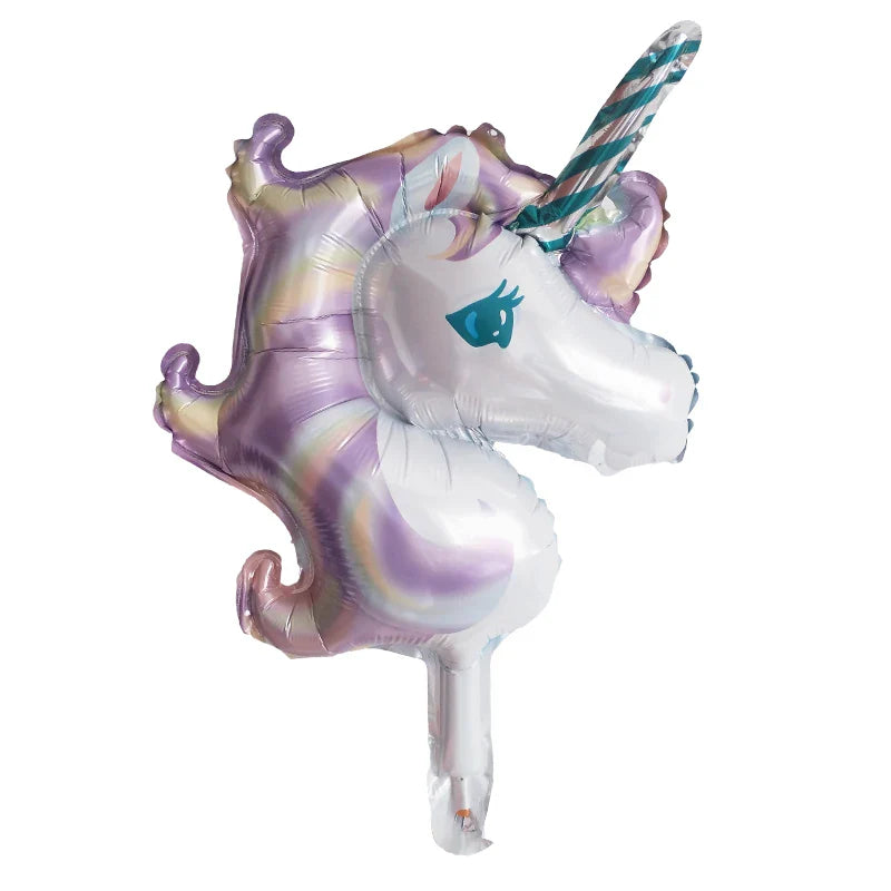 10pcs MiNi Unicorn Foil Balloons Birthday Theme Party Decoration Kids Toys Air Globos Baby Shower Wedding Decoration Supplies