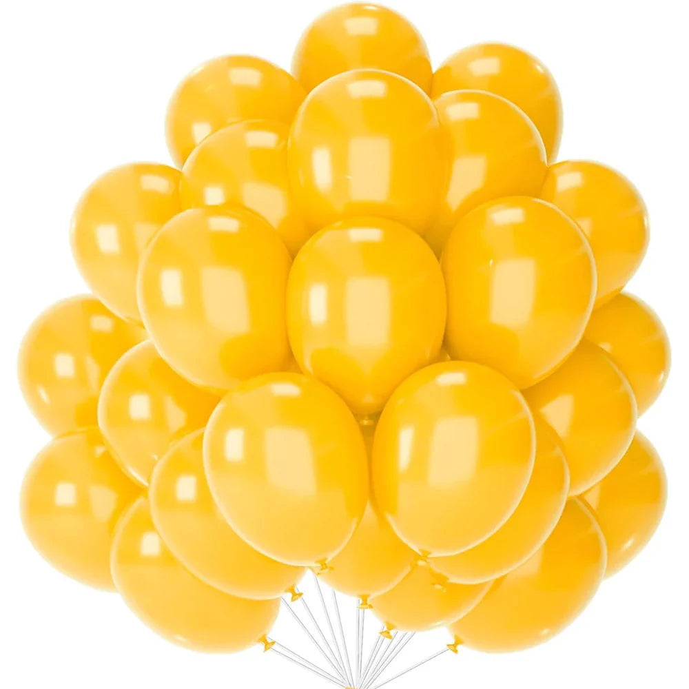 10/20/30pcs Yellow Balloons Pastel Lemon Mustard Yellow Ballon Birthday Party Helium Latex Globos Baby Shower Wedding Decoration