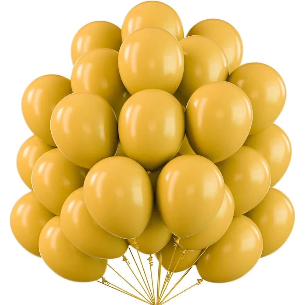 10/20/30pcs Yellow Balloons Pastel Lemon Mustard Yellow Ballon Birthday Party Helium Latex Globos Baby Shower Wedding Decoration