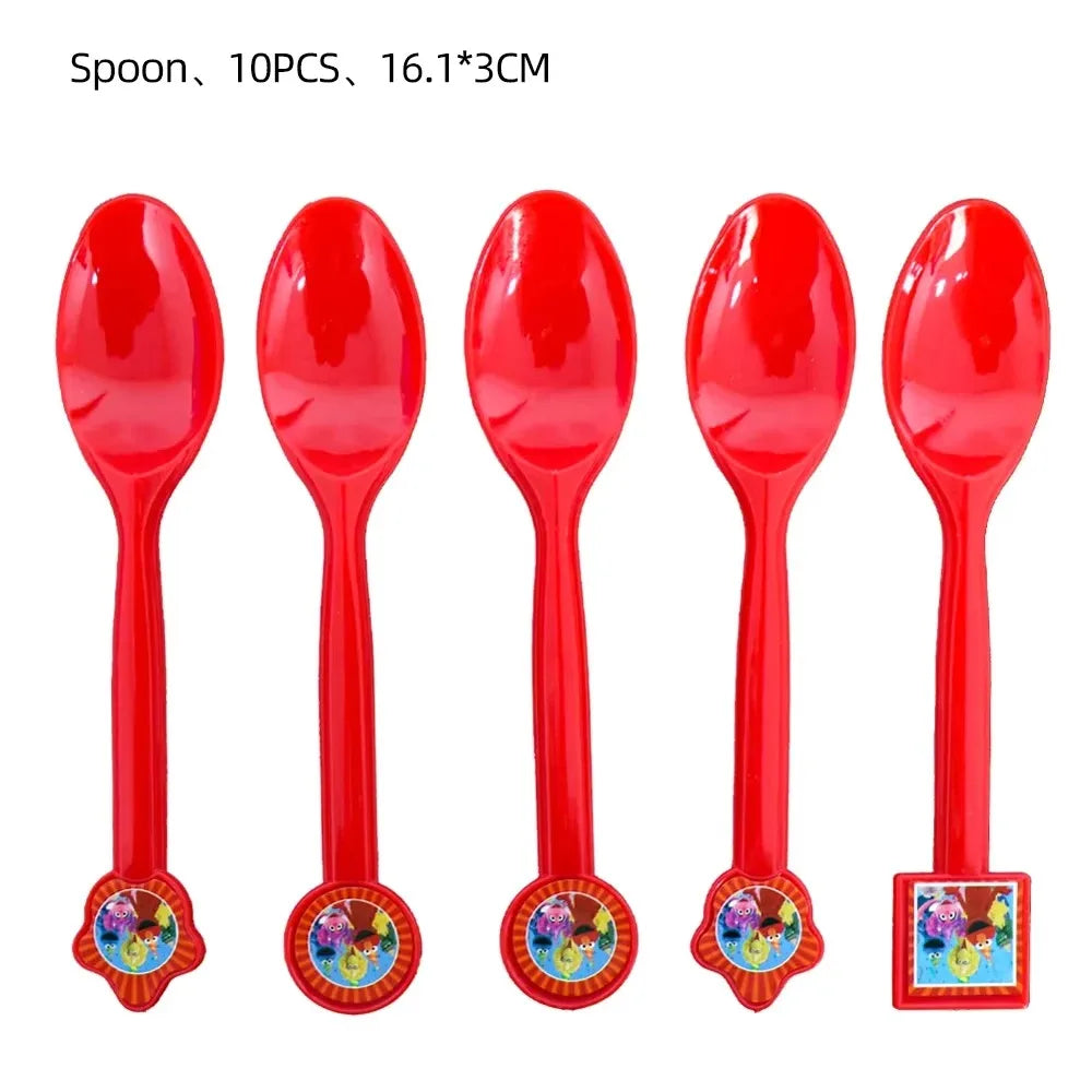 Cute S&Sesames Street Birthday Party Decorations Moster Theme Tableware Cake Topper Balloon Party Favors Kids Baby Shower Decor
