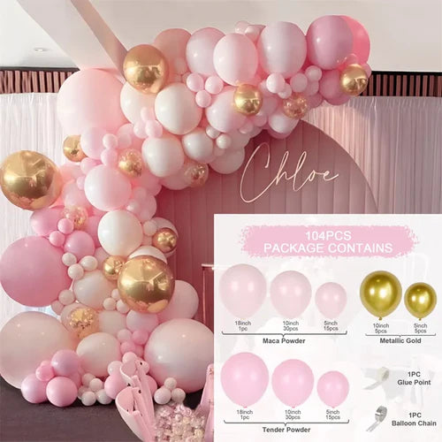 Balloon Garland Arch Kit Birthday Party Decoration Girl Birthday Foil