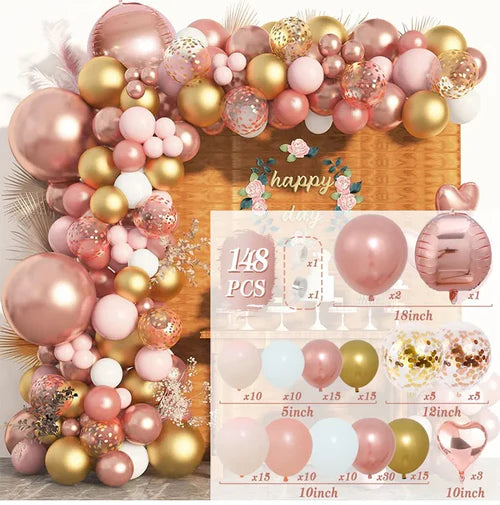 Balloon Garland Arch Kit Birthday Party Decoration Girl Birthday Foil
