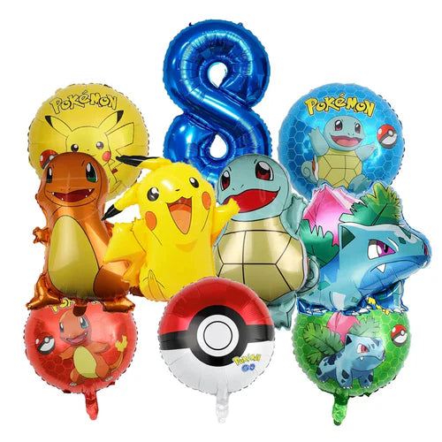1Set Cartoon Party Balloon jump Pikachu Little Fire Dragon Jenny
