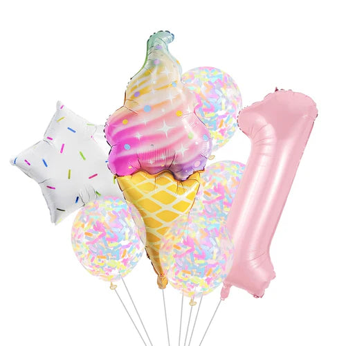 CandyDonut Ice Cream Macaron Colorful Foil Balloon Garland Arch Kit