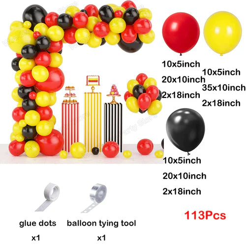 Red Balloon Garland Arch Kit Black Red Confetti Balloons Wedding