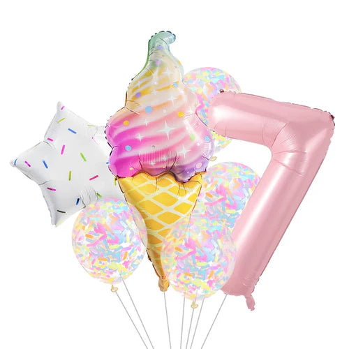 CandyDonut Ice Cream Macaron Colorful Foil Balloon Garland Arch Kit