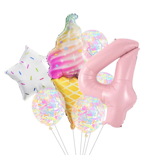 CandyDonut Ice Cream Macaron Colorful Foil Balloon Garland Arch Kit